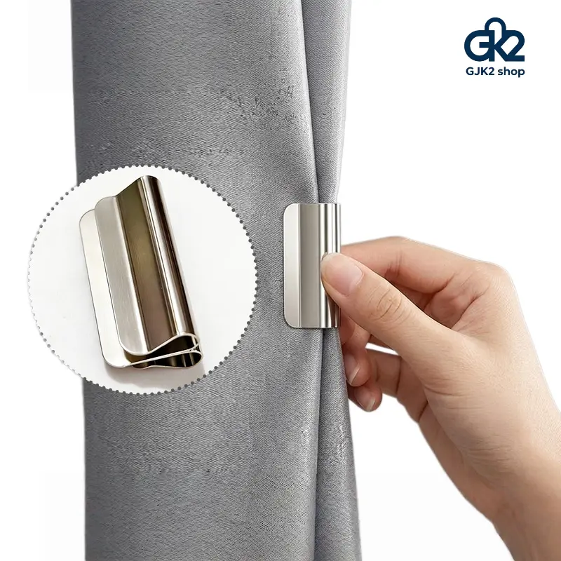 Viral TikTok Metal Magnetic Curtain Closure Clips - Brushed Finish, Rust-Resistant, No-Drill No-Sew Light Blocking Buckles, Strong Fasteners for Bedroom Home Use
