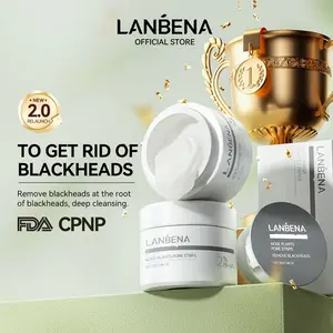 LANBENA 2% BHA Nose Plants Pore Strips Blackhead Mask Deep Cleansing with Amazonian White Clay & Aloe Vera 30g +60PCS Paper for Pore Health - Moisturize (Updated version in circulation) Nasal Rinse Tightening mother‘s day gift summervibes
