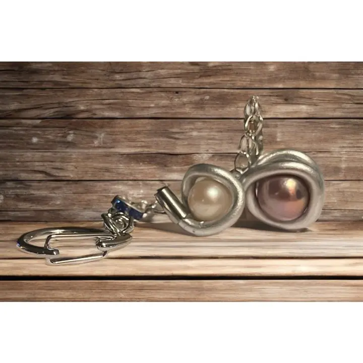 Double Edison Pearl Handcrafted Charm