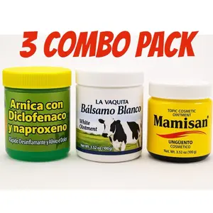 Arnica Gel + VAQUITA BALSAMO BLANCO 240G COMBO WITH MAMISAN 200G- MOISTURIZING AND REPIRING SKIN CARE HYDRIATING OINTMENT - MOISTURE Body Care Hydrating