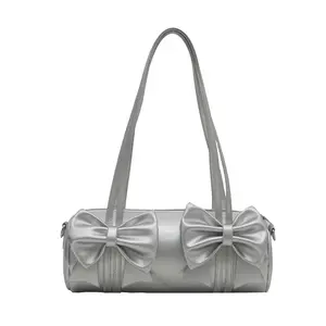 Exquisite Crossbody Bag for Women with Bow Charm Adjustable Shoulder Strap & Top Carry Handle Perfect for Daily Use Travel