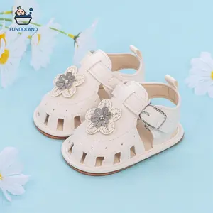 Baby Girls Sandals Summer Cute Flowers/Butterflies Soft Sole Flats Walking Shoes for Toddler Newborn