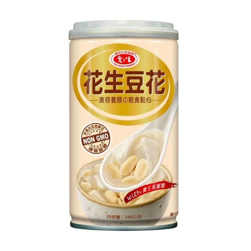 Ambient AGV Tofu Pudding with Peanuts - No Sugar, Nutty Sweet, Single Can, Ready to Enjoy, 340g
