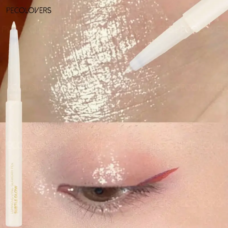 1PC Pearlescent Eyeshadow Pencil Glitter Long Lasting Eye Shadow Pen Shimmer Long-wearing Waterproof Eye Make Up