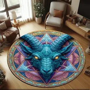 Mysterious Capricorn Star Chart Stylish and creative printed round rug, hallway/balcony rug, bathroom/entrance doormat, home décor, living room/bedside rug, Halloween/Christmas/birthday gift.