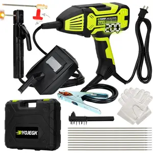 Portable Welding Machine 110V, 200A IGBT Inverter ARC Welder with Digital Display, Adjustable Current, Hot Start & Anti-Stick, MMA Welder for 3/32"-1/8" Stick Electrodes, Soldadora Para Hogar