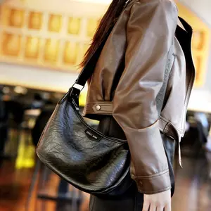 Must-Have Vintage Crossbody Bag | Soft PU Leather Hobo for Work & Date