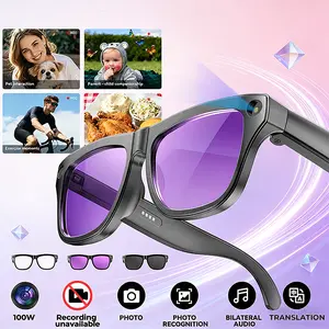 XK One Pro Smart Glasses AI Voice Assistant Eyewear. Open Ear Bluetooth Headphones, Real Time Translator Device, Smart Photo Camera & Image Recognition for Men Women. Sports Wearable Tech. (PLEASE NOTE: NO VIDEO RECORDING FUNCTIONALITY)