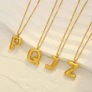 Cute Bubble Letter Alphabet Pendants 1pc Bubble Ladies Pendant Necklace with 26 Letters, Suitable for Daily Wear and Commuting, Gift Giving, Simple and Fashionable Design