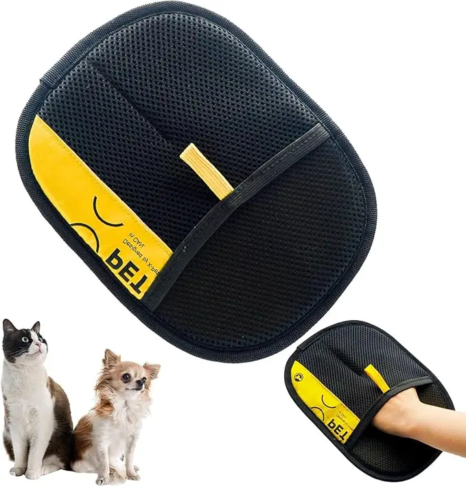 Electrostatic Pet Hair Removal Gloves, Reusable Cat & Dog Hair Remover for Couch, Furniture, Carpet, Car Seat, Upgraded Animal Fur Removal Tool, Cat Grooming Gloves