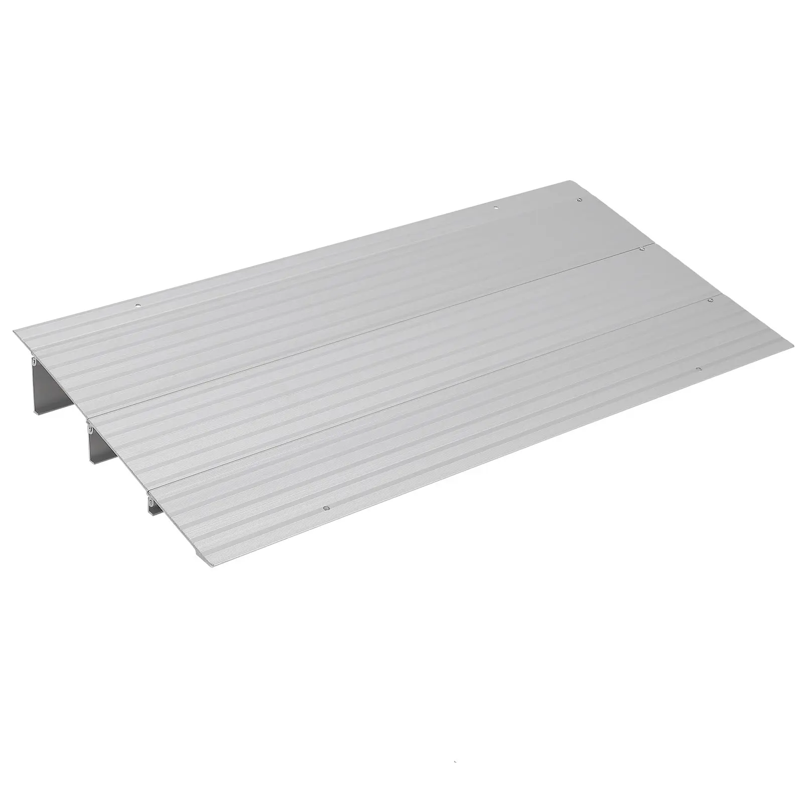 GARVEE Height Adjustable Aluminum Threshold Ramps for Doorways, 1-5 in Elevation, 700 lb Capacity, 34" L x 16.3" W x 3.3" H, Oval Plug, Ideal for Walkers, Wheelchairs & Exterior Door Accessibility