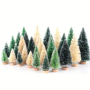 Mini Christmas Tree Decor - Eco-Friendly Small Holiday Decorations for Office, Dorm & Kids Room, Non-Fading Festive Tabletop Tree with Creative Design Gift Ornaments