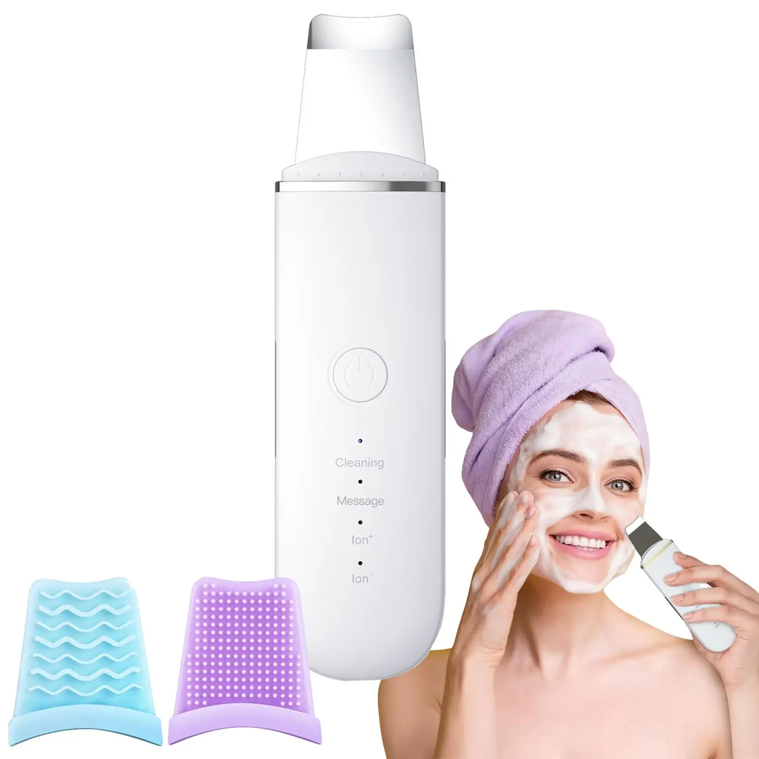 Electric Facial Skin Scrubber, Deep Cleaning Tool, Silicone Pore Cleaner, Pore Scrubbing Brush, Facial Cleansing Brush, facial cleansing tools, Rechargeable, USB Charged, Skincare Gift