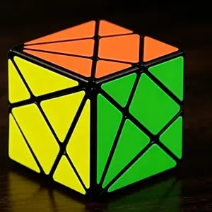 Jingang Axis V2 Updated Version 3x3 Shape Mod Speed Cube, Black Stickerless Magic Cube Puzzle, Professional Competition Twist Puzzle for Cubers