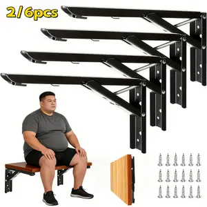 2/6 folding shelf stand, durable folding shelf stand, suitable for desktop tables, space-saving stand, Wall Mounted Shelf