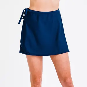 Women's Chlorine Resistant Short Sarong Wrap Swim Skirt (no Bottom)