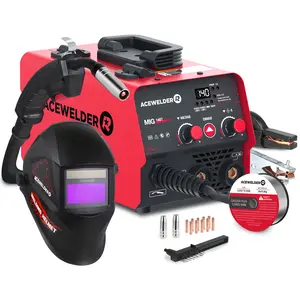 ACEWELDER 3 In 1 Welding Machine 140A Flux Cored MIG ARC Lift TIG Welder 110V IGBT Inverter Gasless Welding Machine