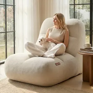 【Summer Vibes】Relefree Giant Bean Bag Chair for Adults High-Back Memory Foam Comfy Boneless Lounge Chair for Bedroom Living Room Gaming Reading Nook 47.24"×38.58"×32.68" Cloud-Like Comfort Exclusive Skin-Soft Fabric Zoned Modern Design