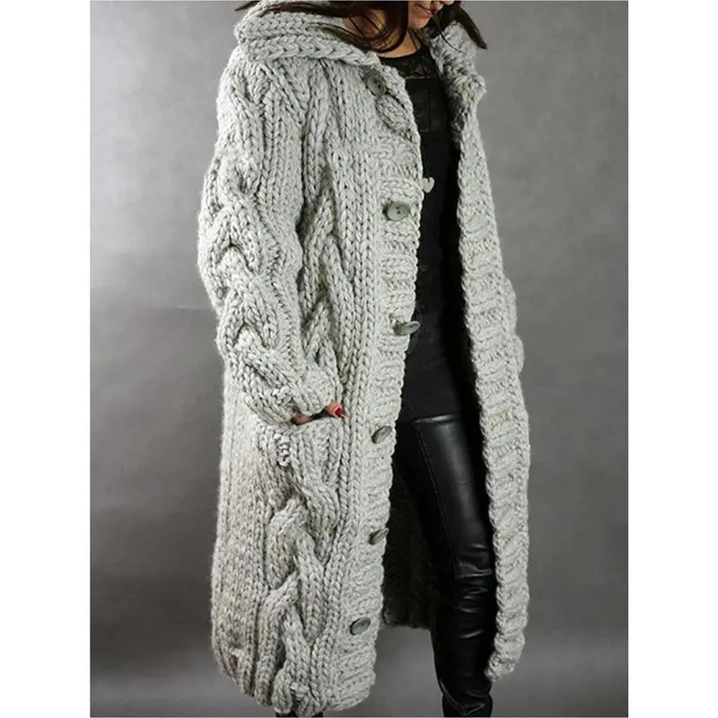 Women's Oversized Long Cardigan Sweater - Cozy Autumn Winter Plain Maxi Knit Jacket, Casual Comfortable Daily Wear Loose Fit Open Front,Thick Warm Fall Sweaters, Plus Size Winter outfits Sweaterswomen,Winter Cothes Women,Jacketswomen,Trench Coat Women