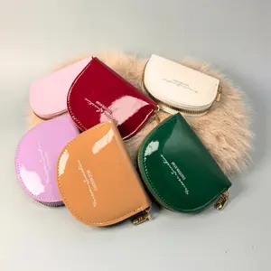 Vegan Leather ID Holder Wallet with Zipper Slim Compact Design Eco-Friendly Cruelty-Free Multiple Card Slots Stylish Travel-Friendly Available in 6 Chic Colors Valentine's Day Lover's Gift