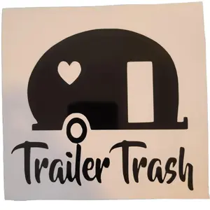 Trailer Trash Camping 5x5 Vinyl Decal