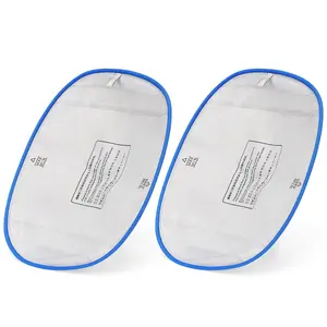 Cat Litter Box Waterproof Pad Replacement Liners for Self-Cleaning Litter Boxes Leak-Proof Protection 14.96 x 11.81 Inches White with Blue Trim 2 Pack