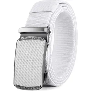 Belt Men, elastic golf belts  men, 2 Pack Nylon Ratchet Belt Mens Belts Casual, Adjustable Trim to