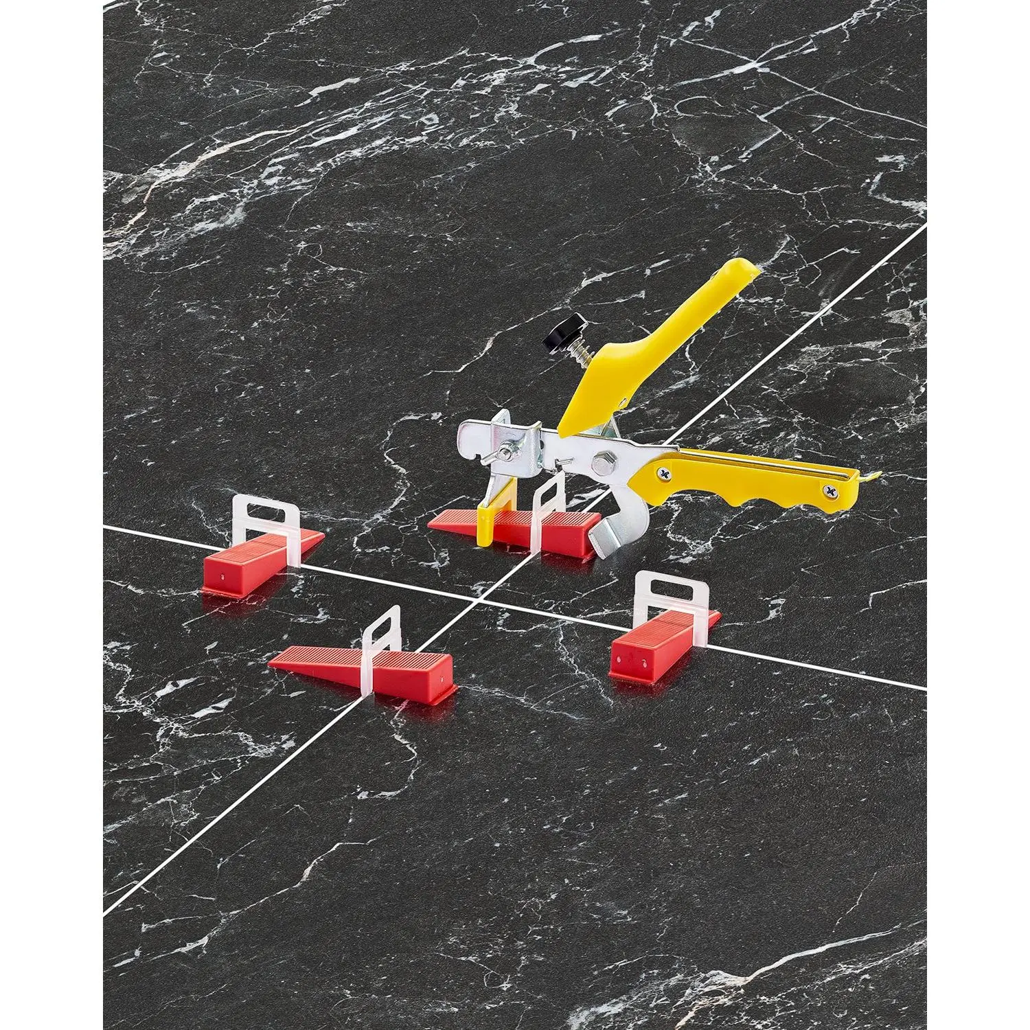 VEVOR Tile Leveling System, 1/8 Inch(3 mm) with 1pc Tile Plier, 700 PCS DIY Tile Leveler Spacers Clips and 200 PCS Reusable Wedges, Tile Tools Set for Professional Ceramic Tile and Stone Installation