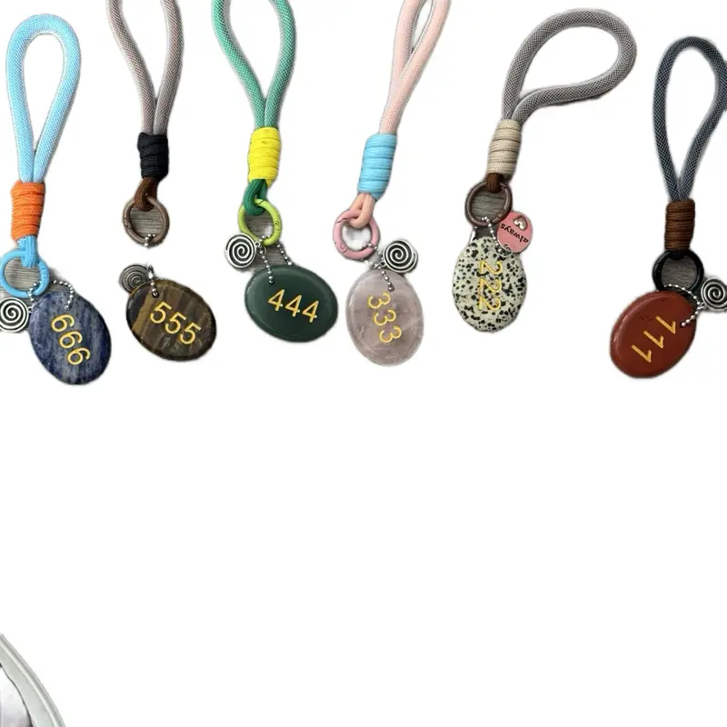 Angel Number Keychains - Unique Design with Multiple Colors and Numbers for Personalization - Distinctive Symbolic Accessory for Everyday Use