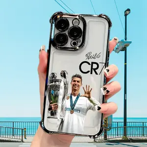 SU! Cristiano Ronaldo CR7 Golden Ball Football Star Phone Case - Shockproof, Transparent Soft TPU - for iPhone 17,16,15,14,13,12,11 Pro Max & Samsung Galaxy S25,S24,S23 Ultra Smartphone,Cellphone,Handheld Devices Accessories