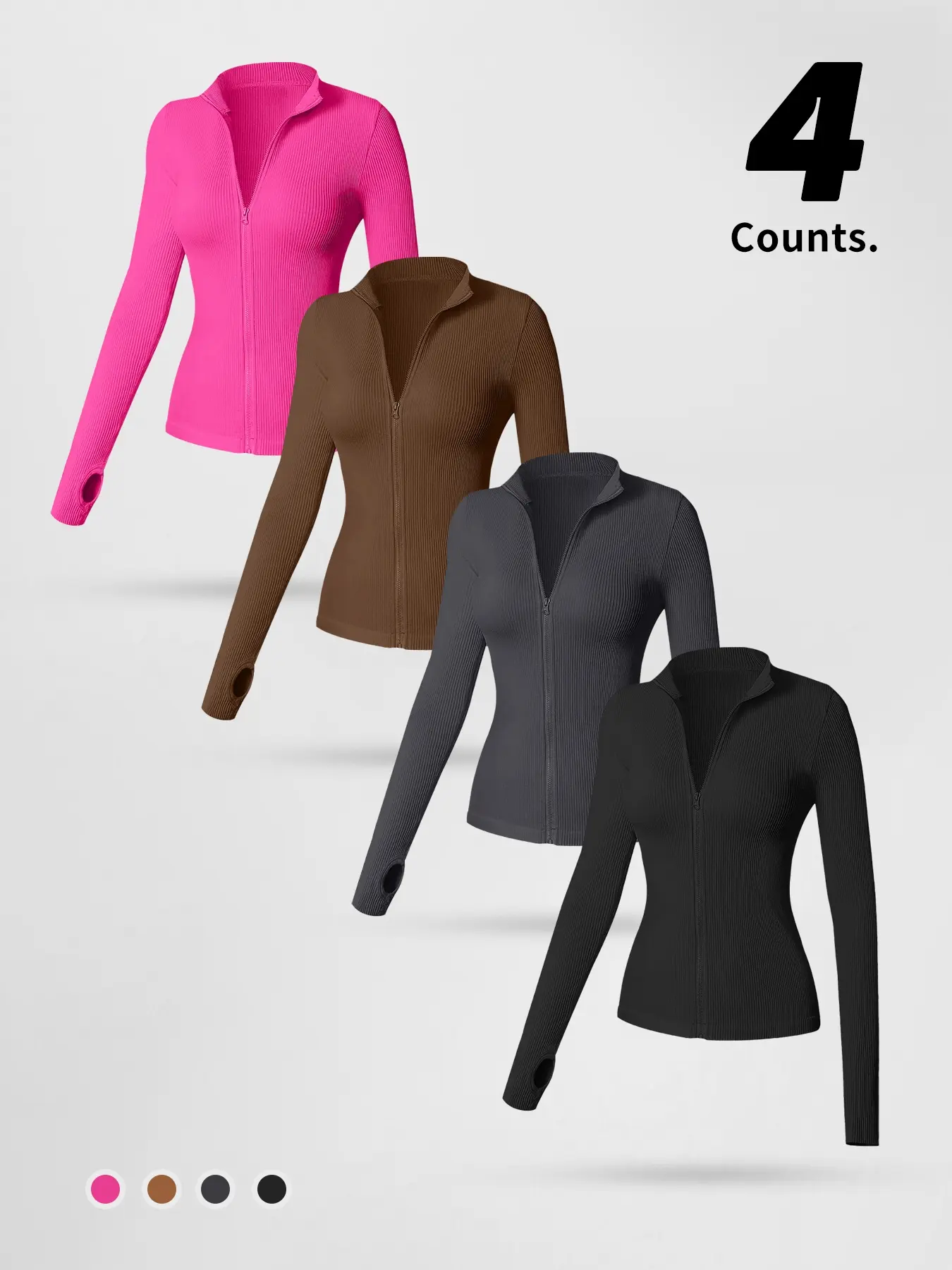Women's Sexy Jacket Top, Kardashian Style, Slim Fit Sporty Zipper Sweatshirt, Casual Outdoor Wear, All Seasons, Sports Outerwear, Zip Up Jacket, Zip Front Jacket