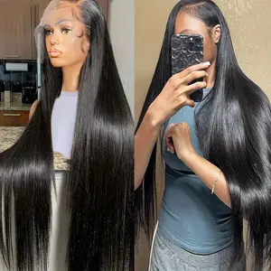 HD Straight 13x6 Lace Frontal Wig Human Hair Wig 13x4 Transparent Lace Frontal Hair Wig For Women Preplucked Remy Hair Wig 180Density TikTokShopBlackFriday