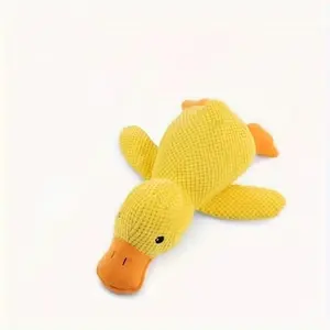 Interactive Squeaky Duck Dog Toy, Durable Plush Chew Toy for Small Dogs, Perfect Teething Aid for Puppies, No Batteries Needed, Great Gift