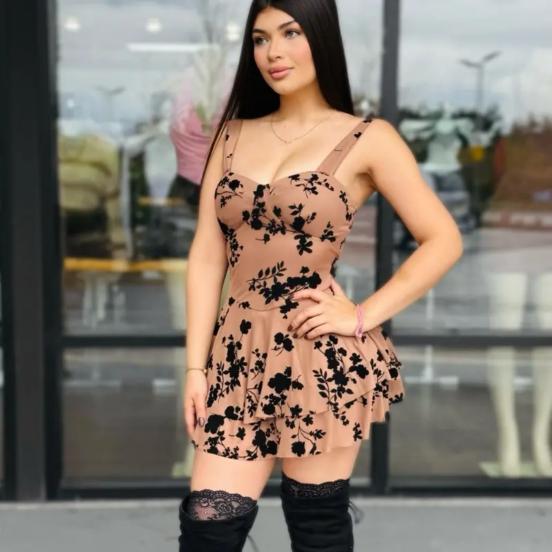 Floral romper dress with ruffle Floral romper dress with ruffle