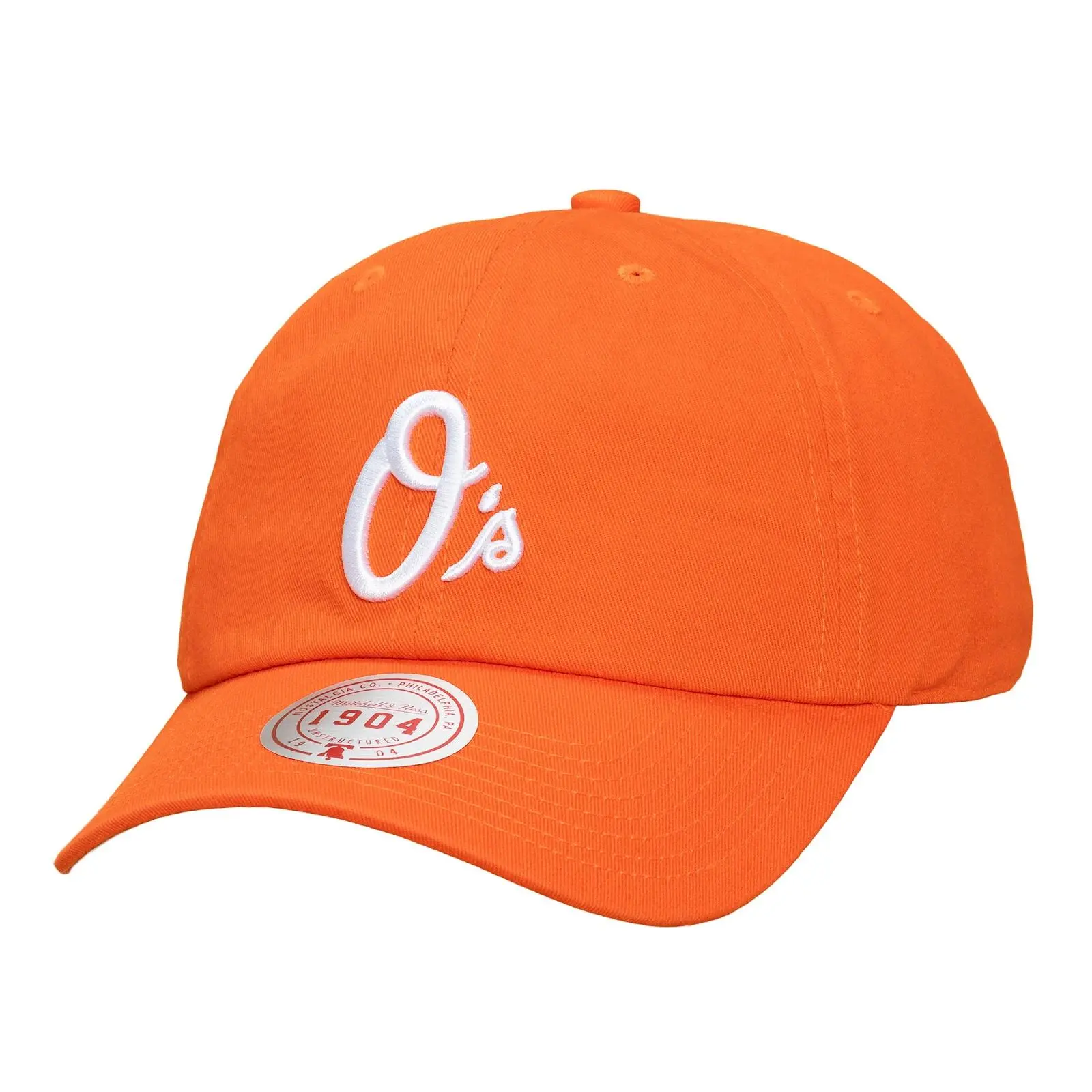 Baltimore Orioles Orange 1904 Adjustable Dad Hat MLB Throwback Cap Fan Gear Mitchell & Ness