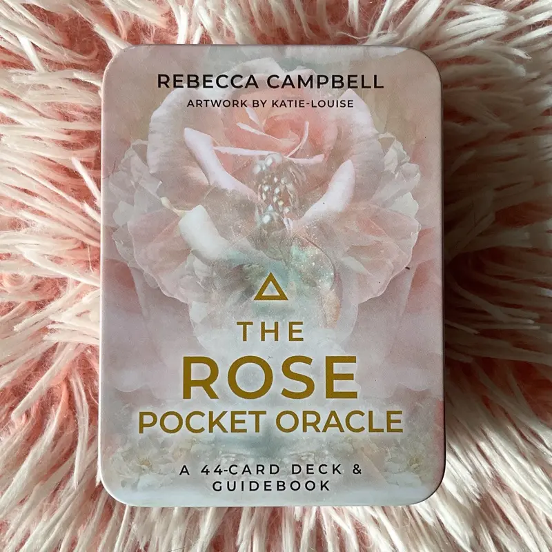 The Rose Pocket Oracle by Rebecca Campbell & Katie Louise - A 44 Card Deck With Guidebook (Comes in Metal Tin)