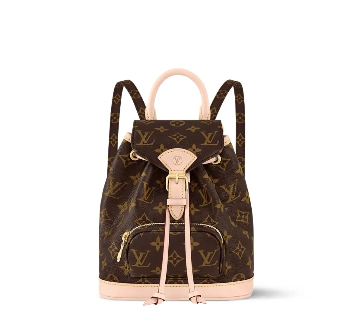 Pre-owned Louis Vuitton Montsouris Monogram Mini Backpack Chip Version, Casual Zip Design, Excellent Condition【2604210M】, Backpacks
