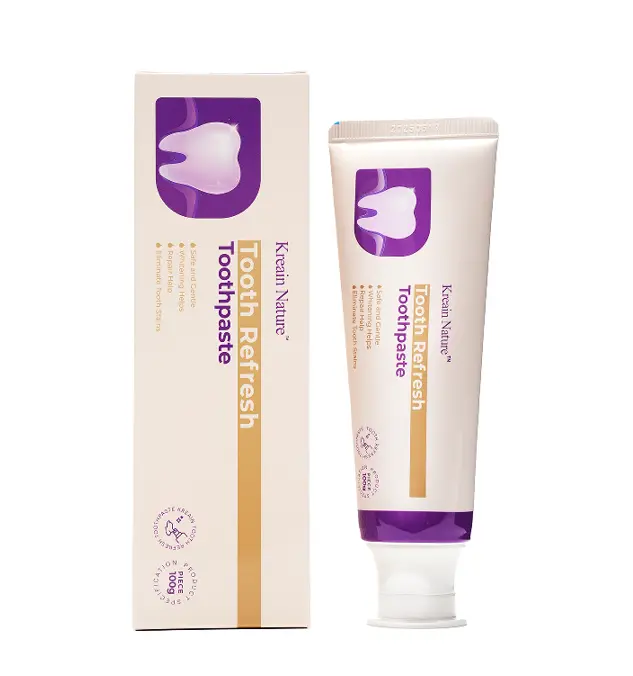 Kreain Nature Tooth Refresh Toothpaste 100g (3.52oz) Natural Formula for Fresh Breath & Gentle Cleaning -  Appropriate for Sensitive Teeth - for Adult Oral Care Whitening Daily, Cosmetic Teeth Whitening, Oral Beauty Smile Upgrading