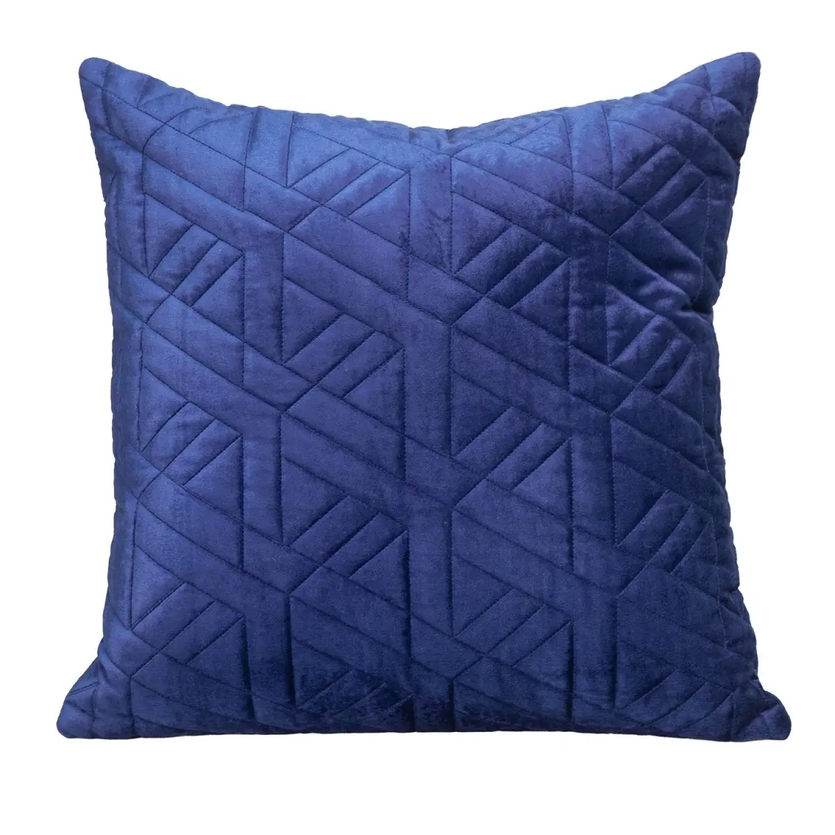 Parkland Collection PILL21398P Delta Transitional Lightweight Velvet Square Throw Pillow Cushion - Cotton Blend Woven Fabric (50% Viscose), Geometric Stitch, Soft Texture, Dry Clean Compatible, Indoor Use