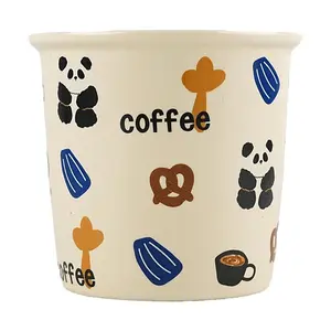 KawashimaYa Cute Panda Ceramic Coffee Mug 380ml - Adorable High-Value Handheld Cup for Coffee Lovers