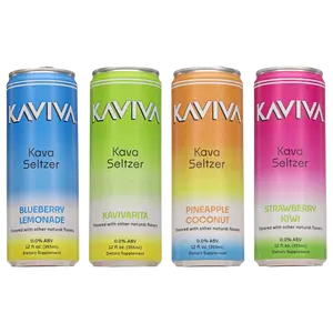 Kaviva | Kava Seltzer | Supports Mood and Relaxation | All Natural | Functional Beverage | 50 Calories | No Alcohol | Mouth Tingle