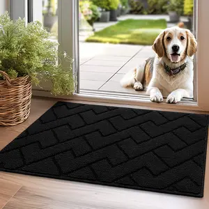 Hicorfe Indoor Doormat, Front & Rear Door Mat with Rubber backing, non-slip door mats, absorbent, dirt-resistant entrance doormat, indoor floor mats for entryway, washable, low-profile