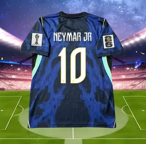 2026 away Blue #10 Neymar Short Sleeve Soccer Quick DryingJersey