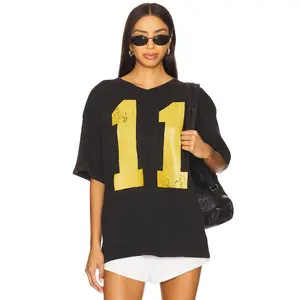 DAYDREAMER Oversized Jersey Shirt in Black Wash