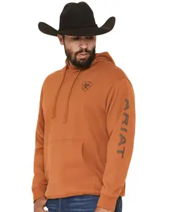 Ariat Men's Logo Graphic Hooded Sweatshirt Tall - 10062669-Tll