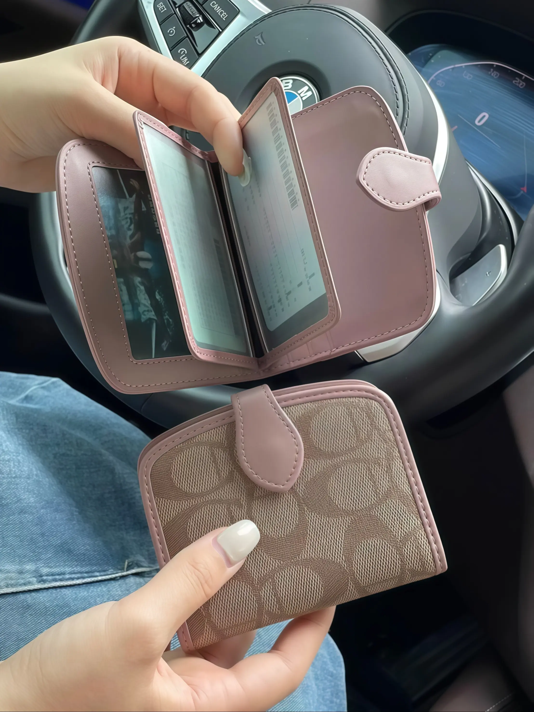Women's Driving License Protection Case, Leather Style Car Card Holder ...