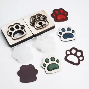Dog Paw Leather Cutting Mold, DIY Punching Template, Leather Press Tool, Craft Supplies, High-Quality Material, Perfect for Crafting Projects