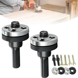 2-Pack Electric Drill Angle Grinder Connecting Rod Set, 10mm Adjustable Rotary Driver Cutter Shaft Accessories Drill Angle Grinder Adapter With Spanner For Cutting Disc, Polish Disc And Polish Sponge.