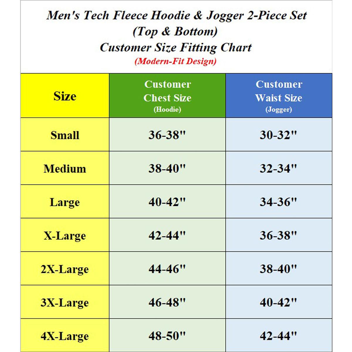 Men's Tech Fleece Long Sleeve Zipper Plain Hoodie & Jogger Set. Menswear