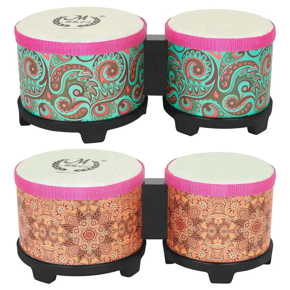 Mbat Bongo Drum Set 5+6 Inch, Professional Percussion Instrument, High-Quality Sound, Ideal for Music Lovers & Beginners